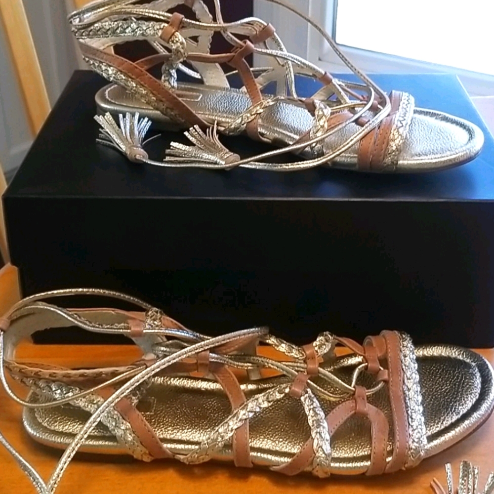 BCBGeneration ankle lace up gladiator sandals